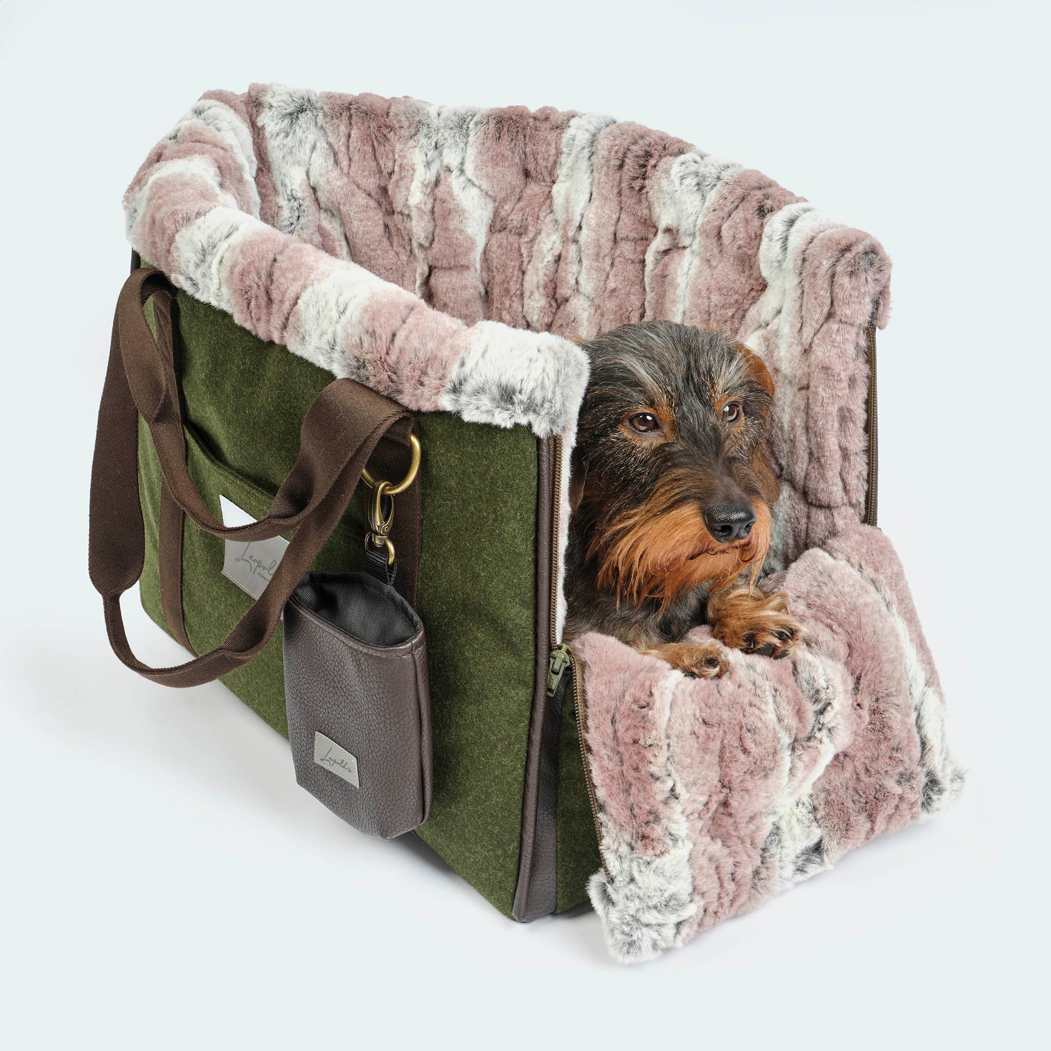 CosyBag München - Hundetasche aus Loden für Dackel und kleine Hunde