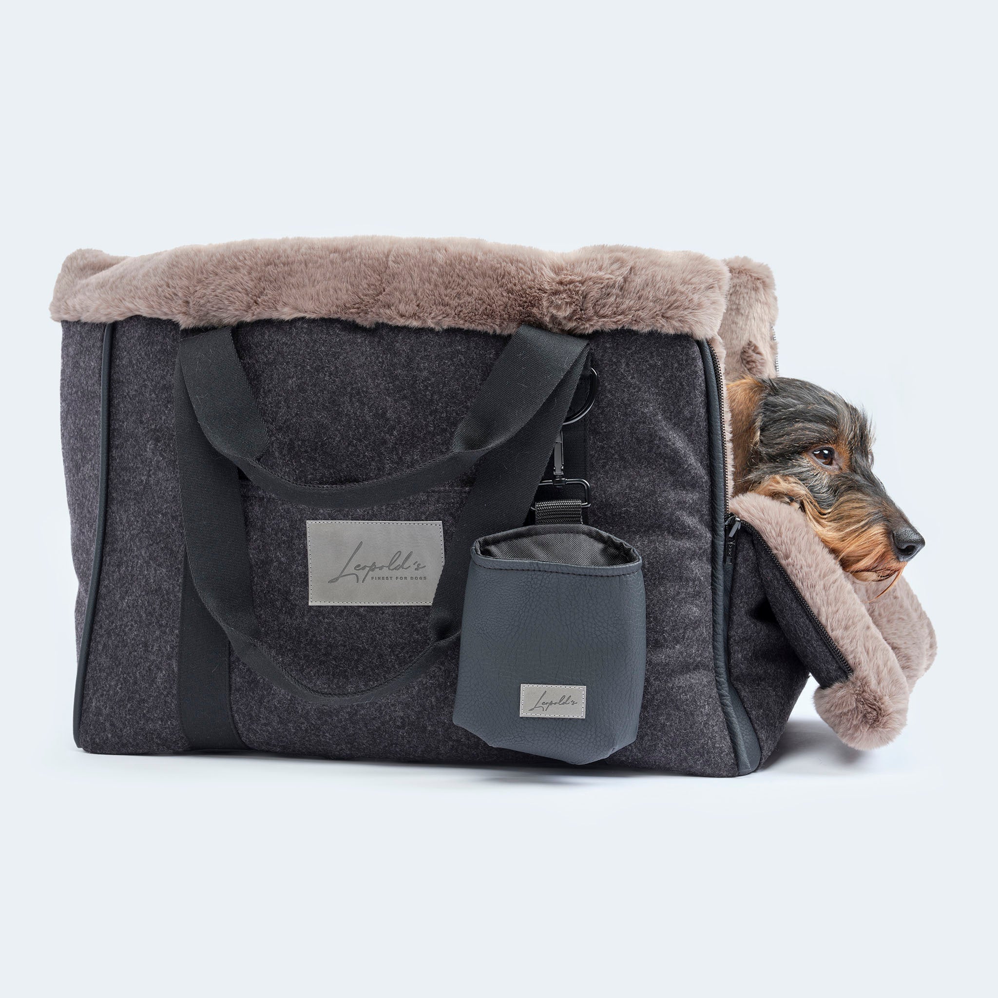 CosyBag Kitzbühel - Hundetasche aus Loden für Dackel und kleine Hunde