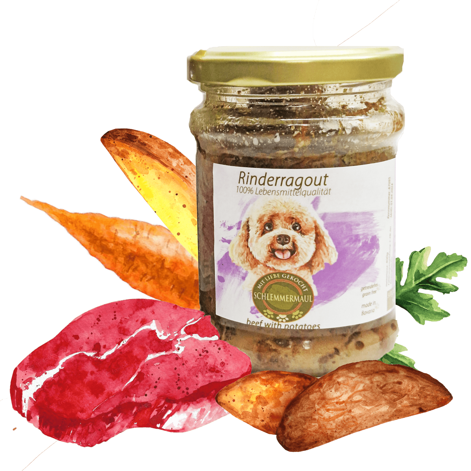 Hundefutter Rinderragout